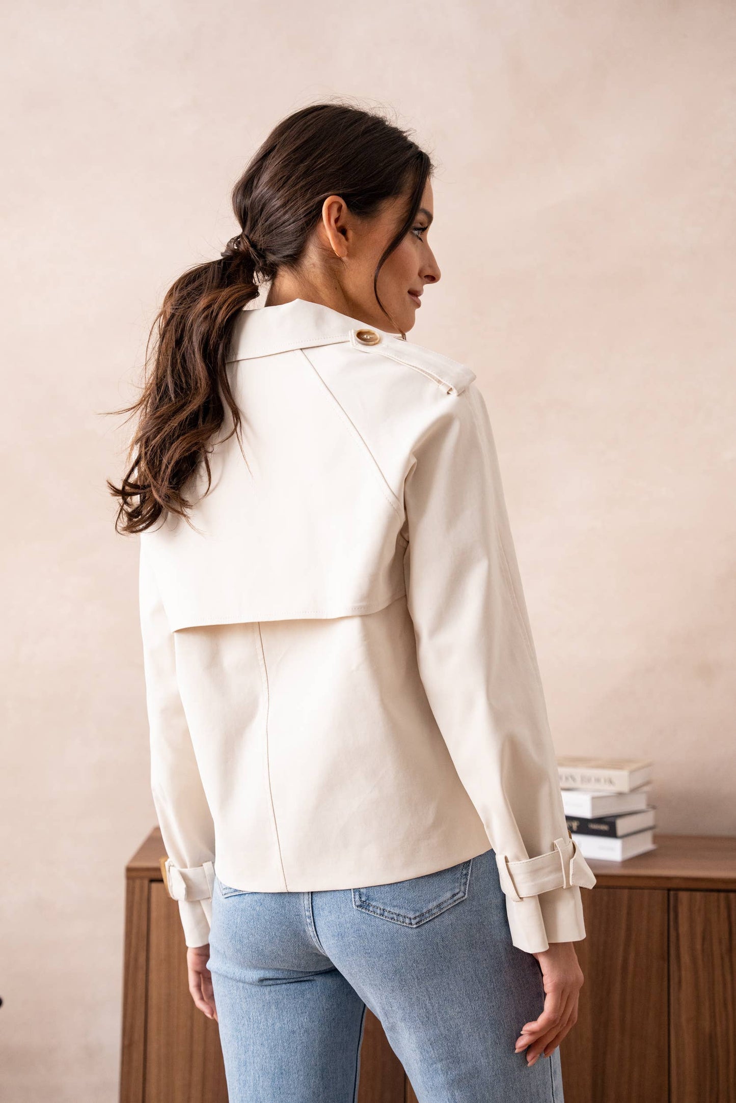 ‘Paris is calling’ cropped trench (more colors)