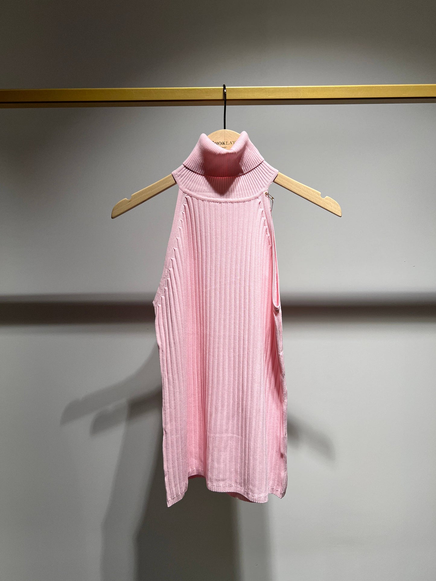 Coco Ribbed Knit Turtleneck Tan