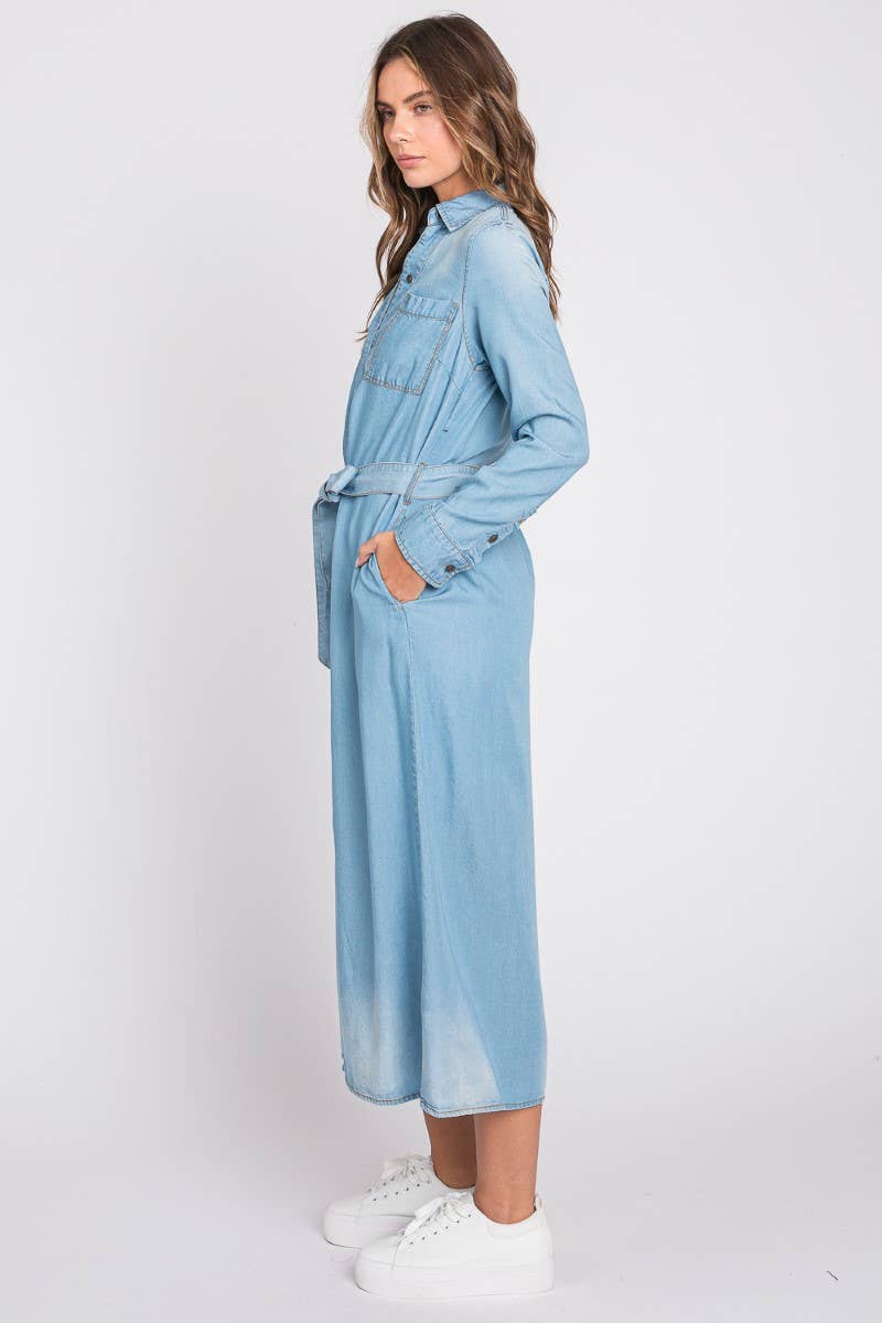 Nicola dress in light denim