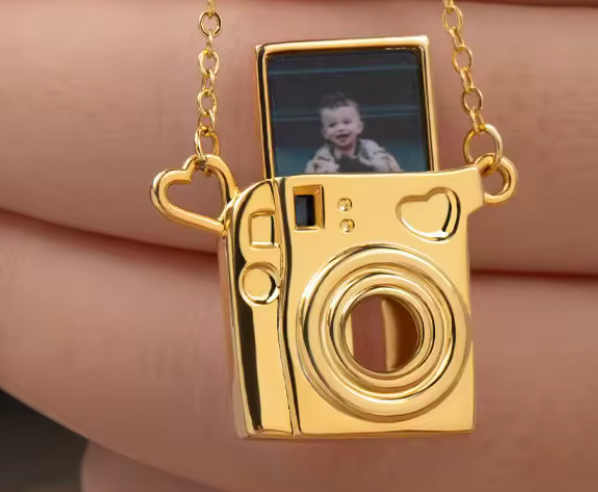 Polaroid Camera 14K Gold Necklace