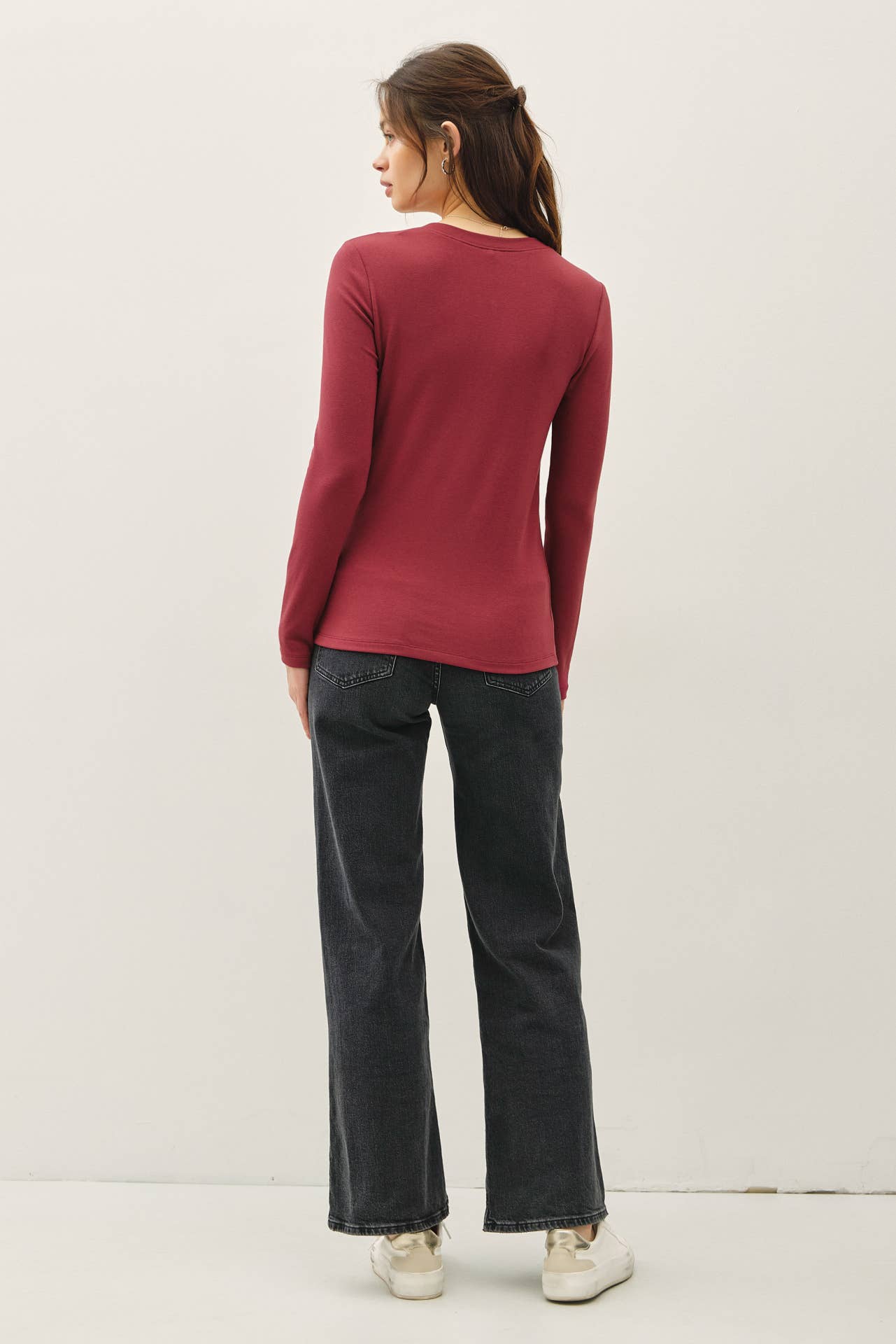 ULTRA SOFT BASICS LONGLEEVE HENLEY TOP