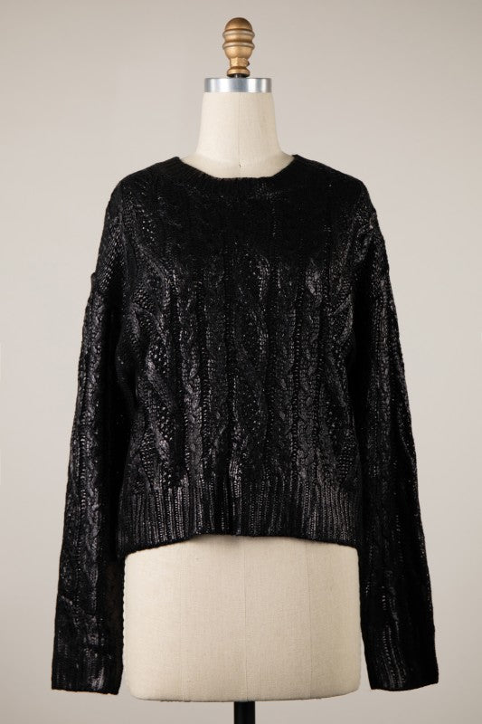 Nocturnal metallic knit