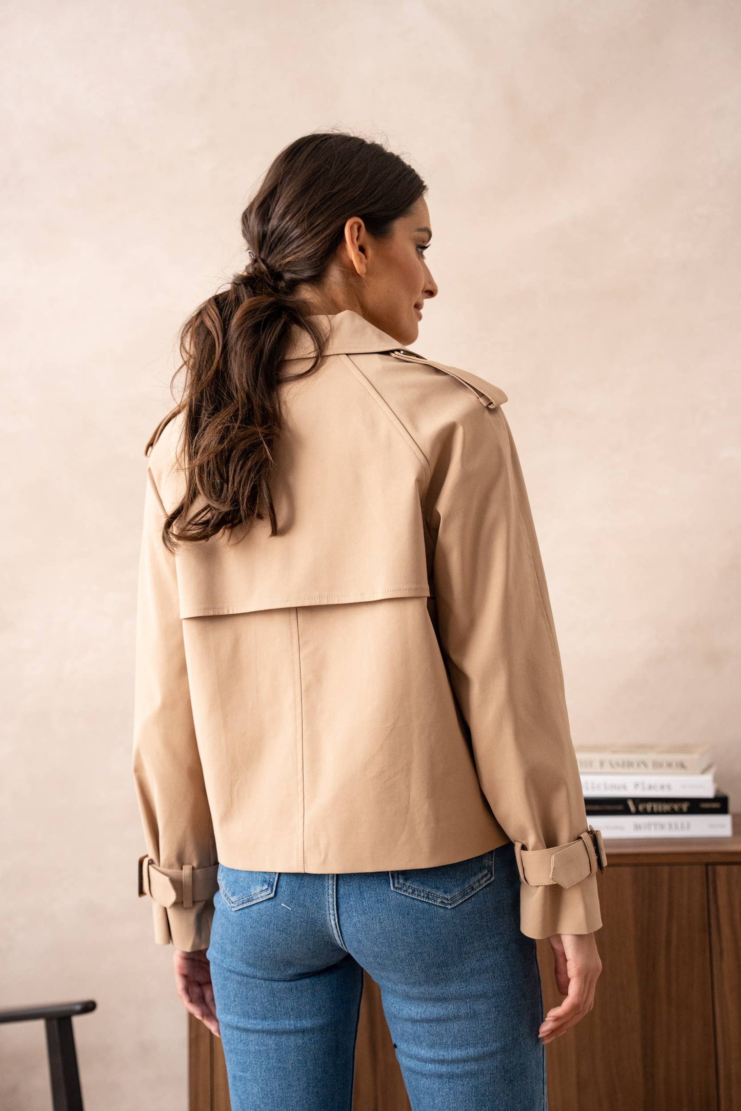 ‘Paris is calling’ cropped trench (more colors)