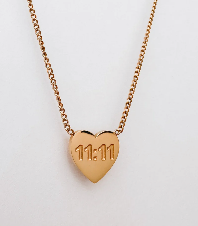 11:11 Heart Stainless Steel Necklace