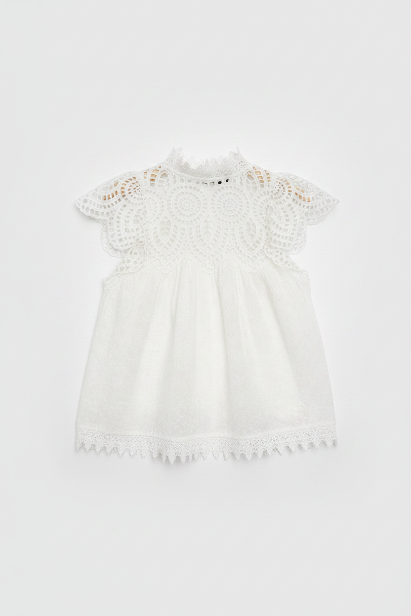 Elsa embroidered cotton top