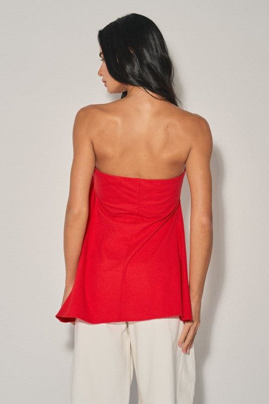 Valencia draped tube top