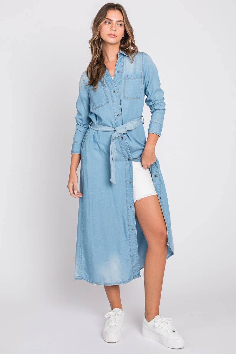 Nicola dress in light denim