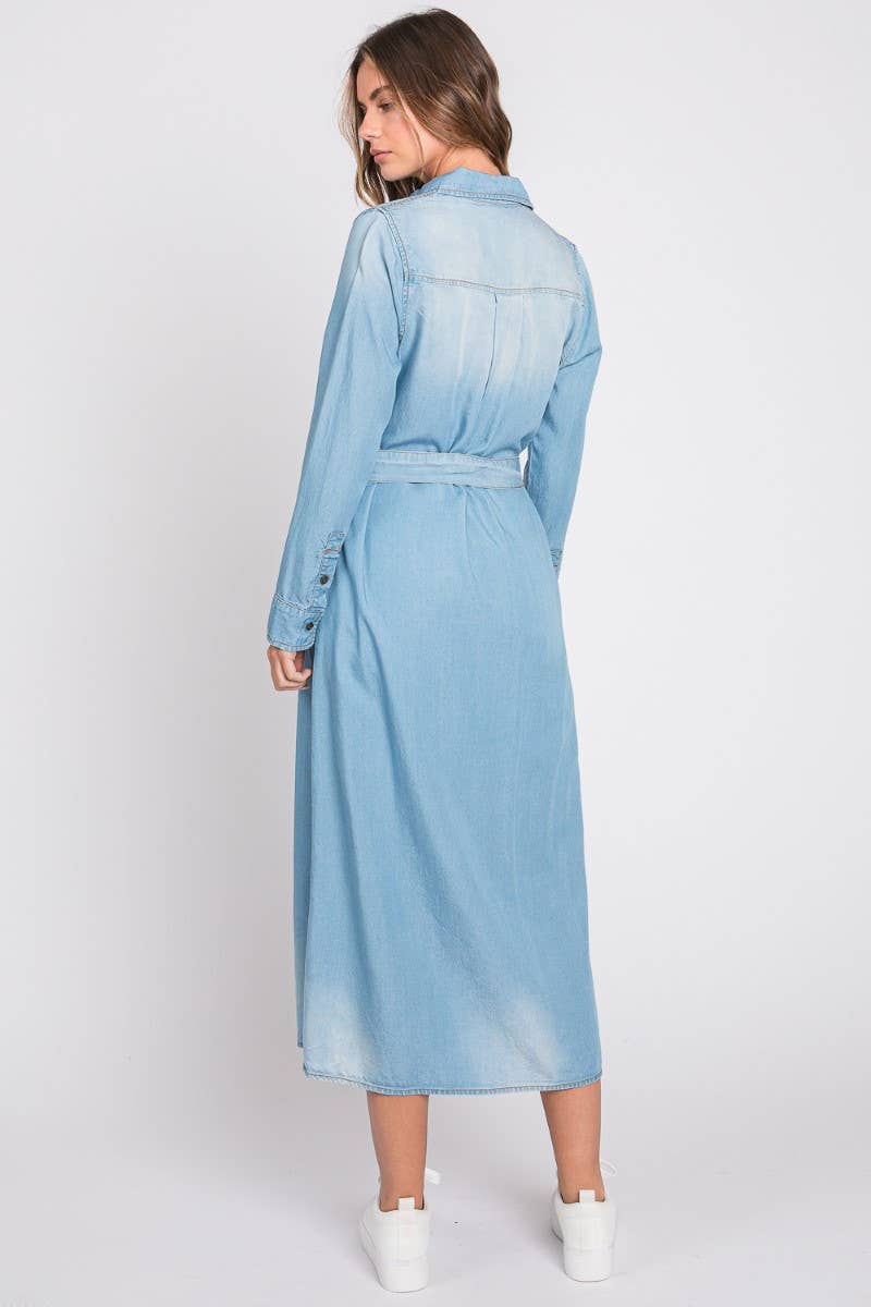 Nicola dress in light denim