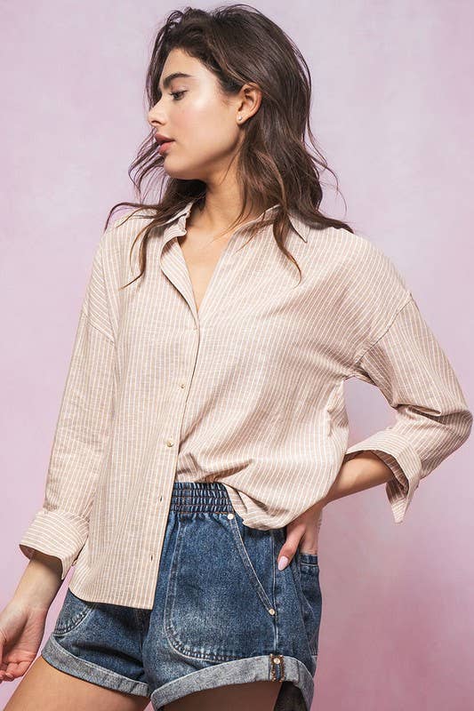 Brynne blouse in neutrals