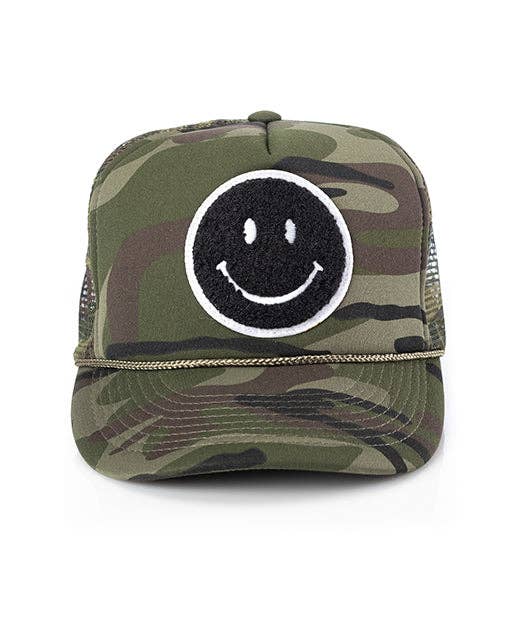 Local Beach Smiley Patch Trucker Hat