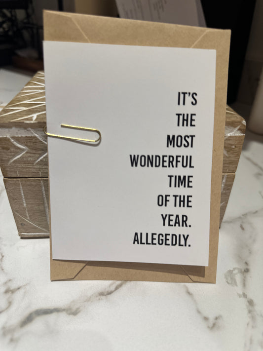 Most wonderful time of the year card