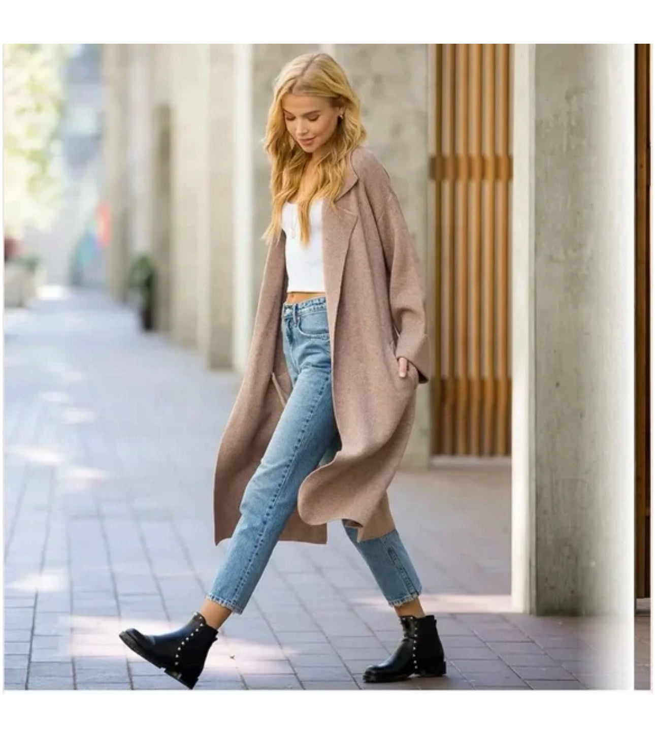 EFFORTLESS KNITTED TRENCH COAT