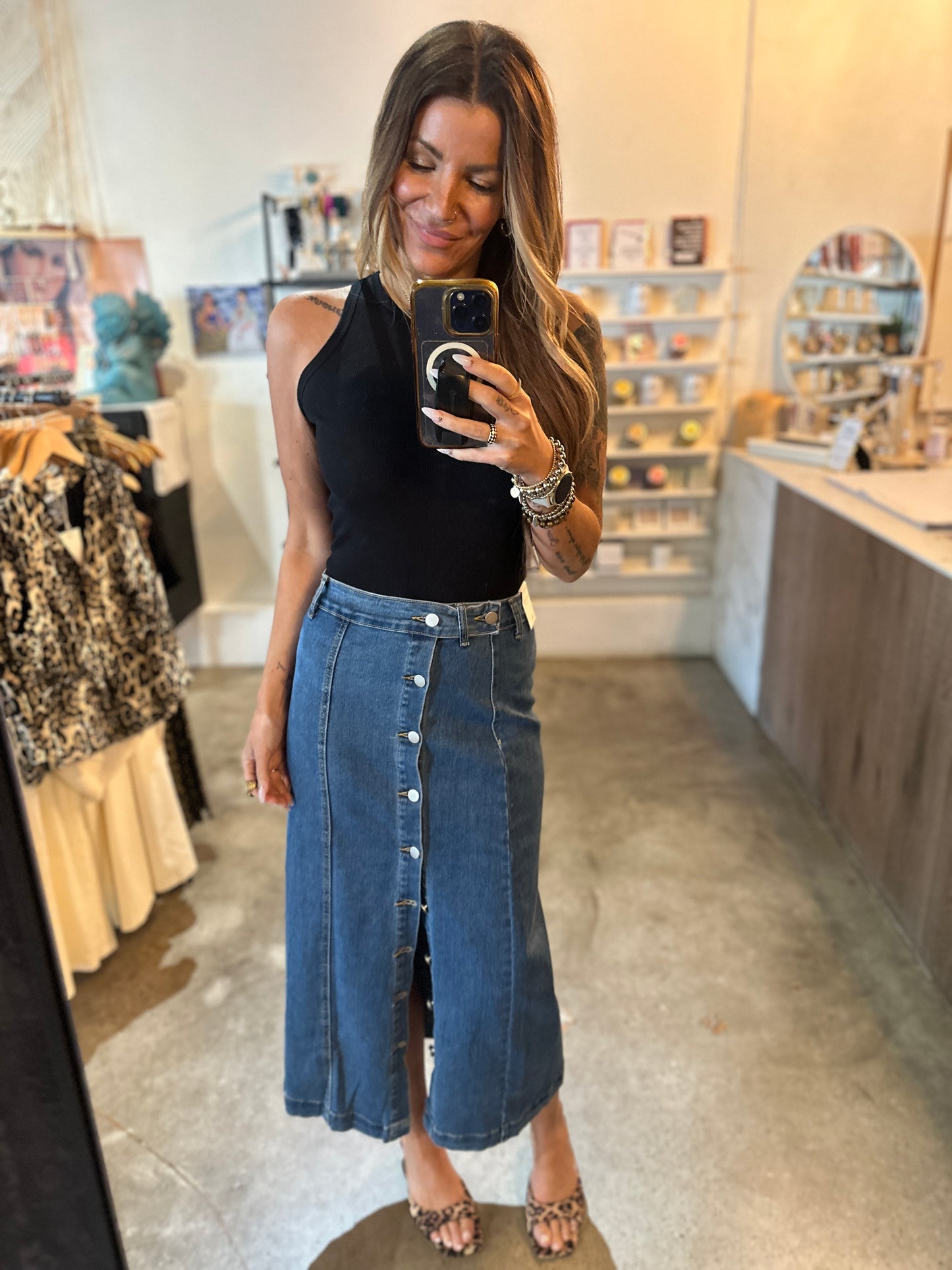 Tristan denim skirt