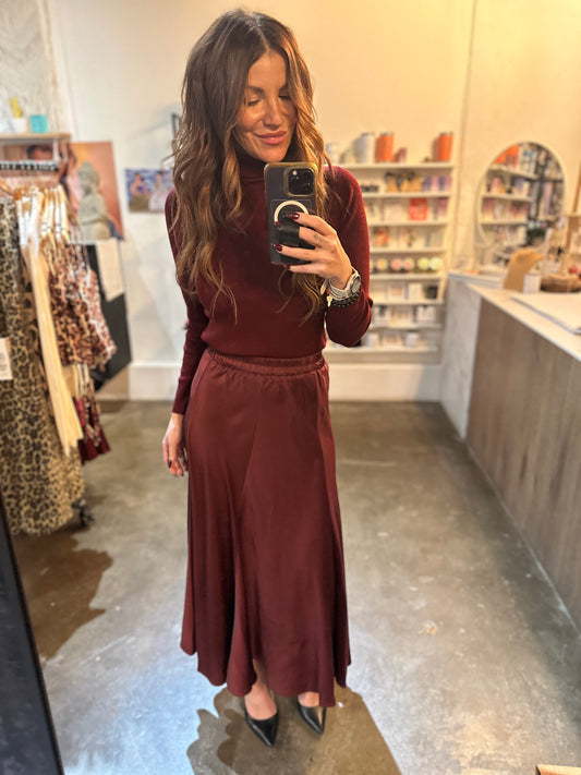 Valentine Bordeaux skirt