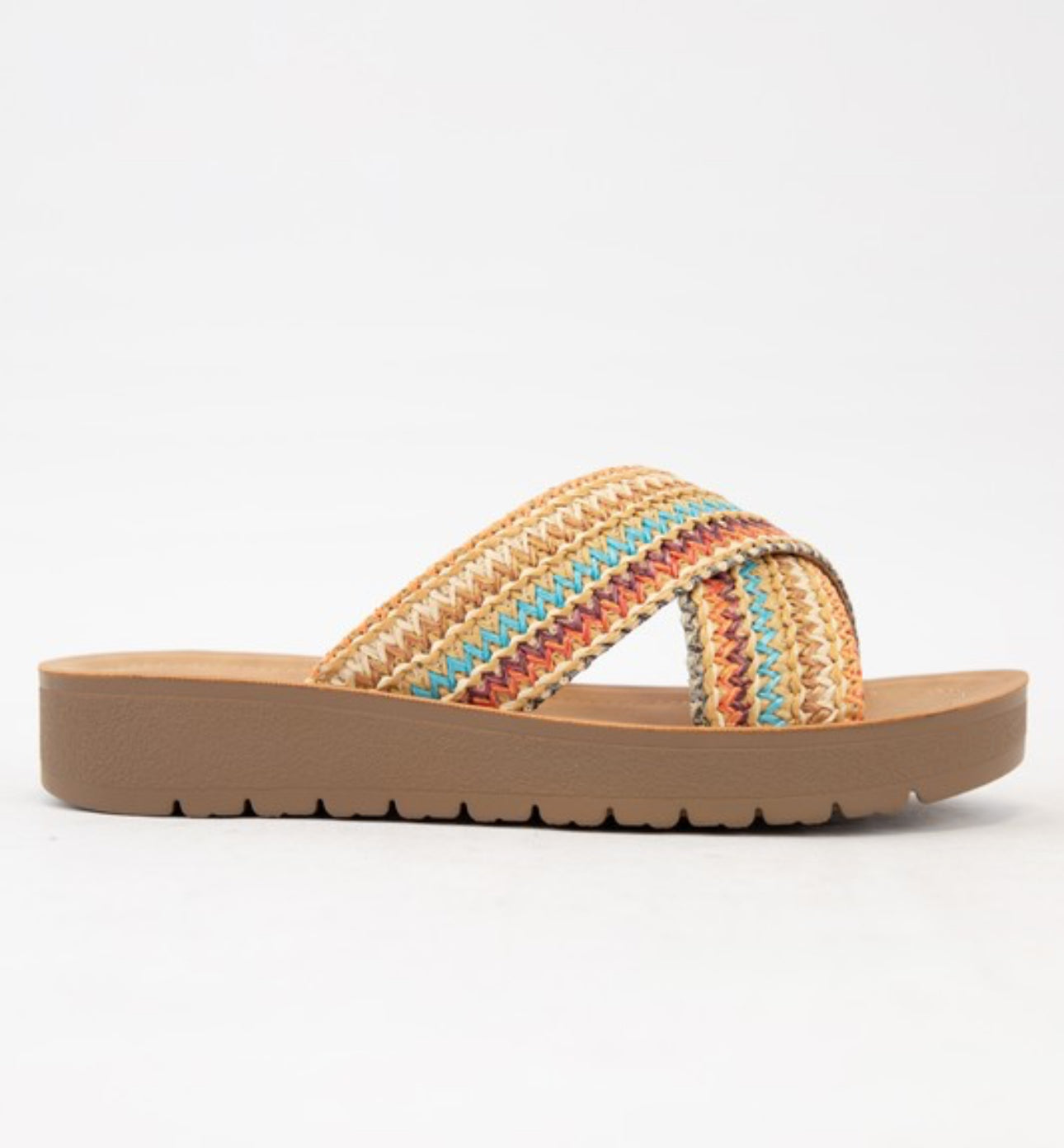 Honey rafia sandal
