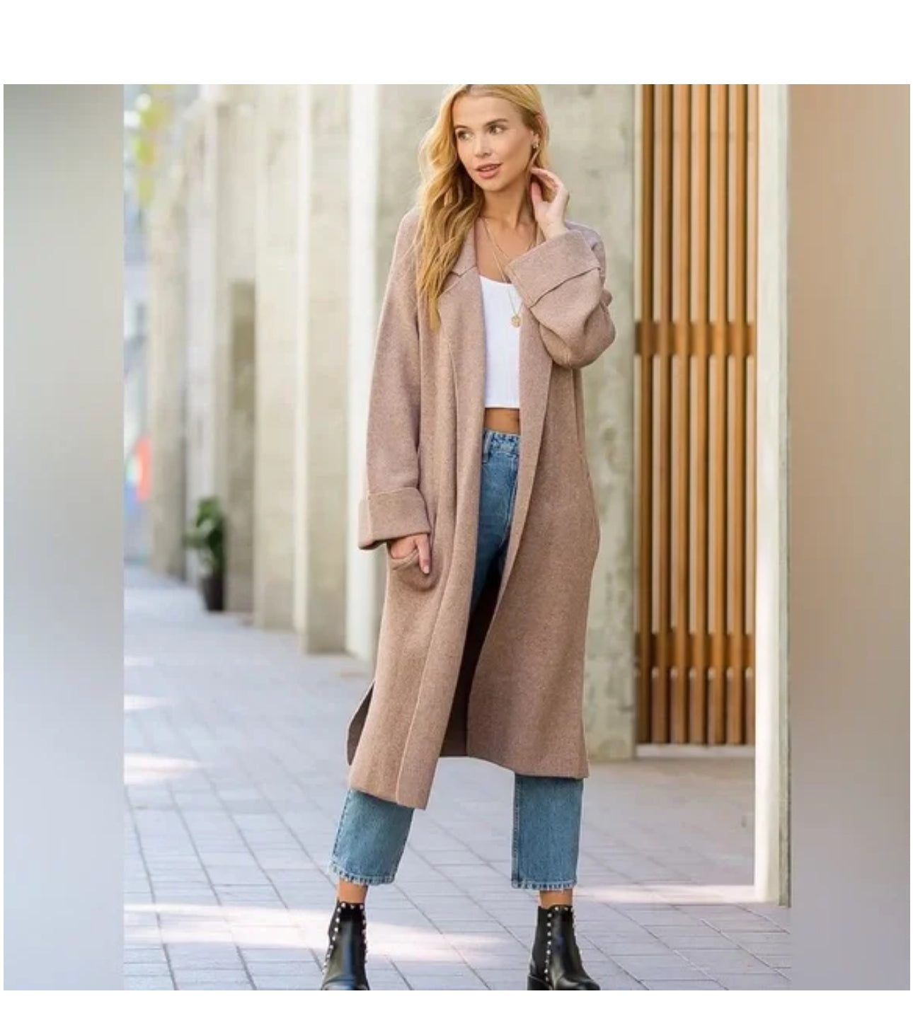 EFFORTLESS KNITTED TRENCH COAT