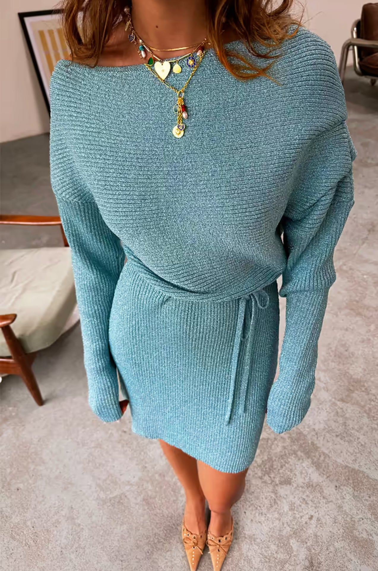 Blue Tilly mini dress by NFD