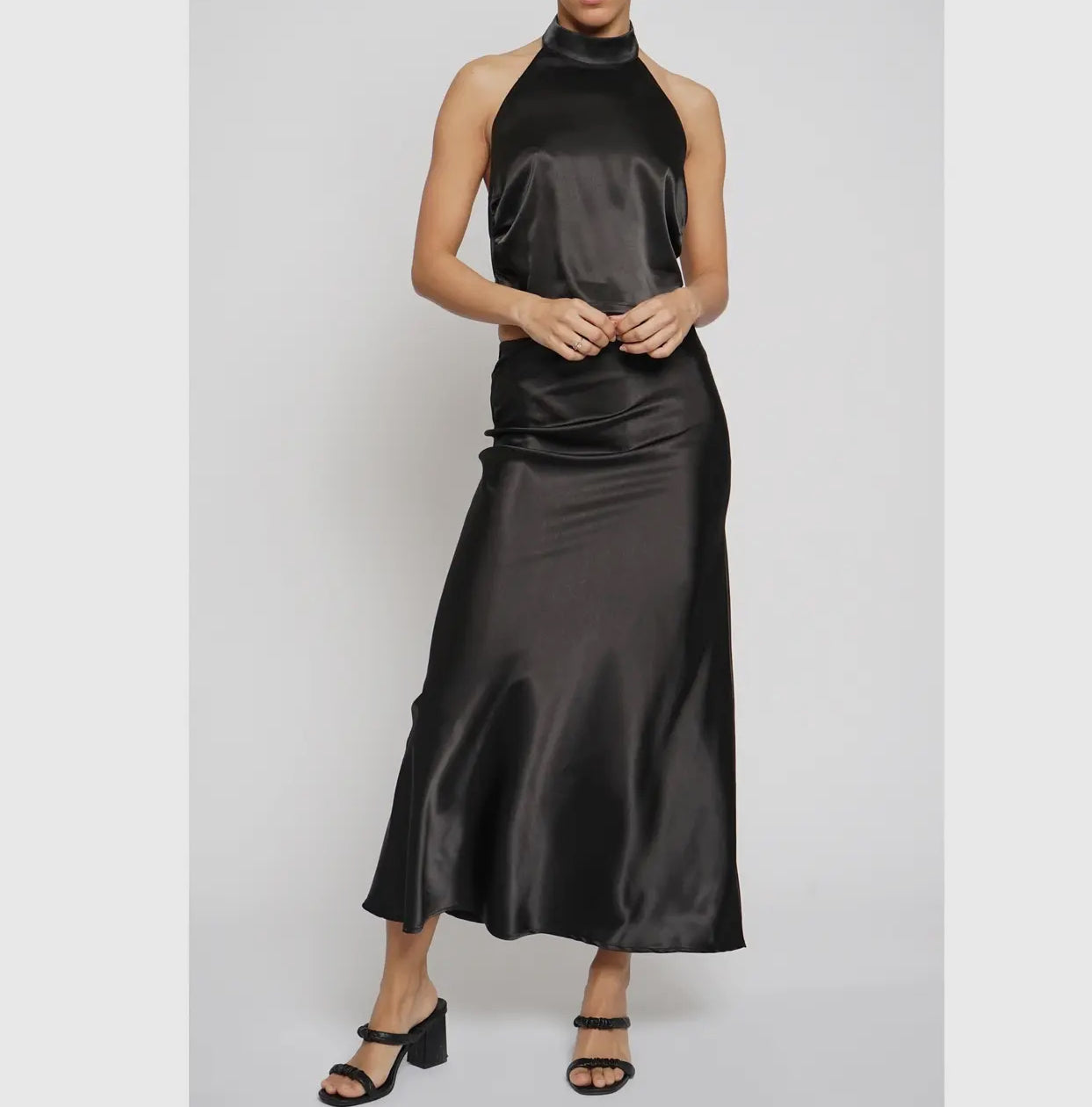 Maya satin skirt