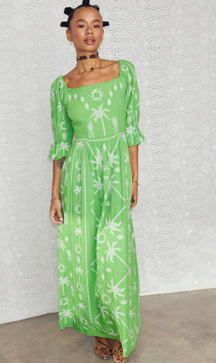 Green palms belle dress by NFD