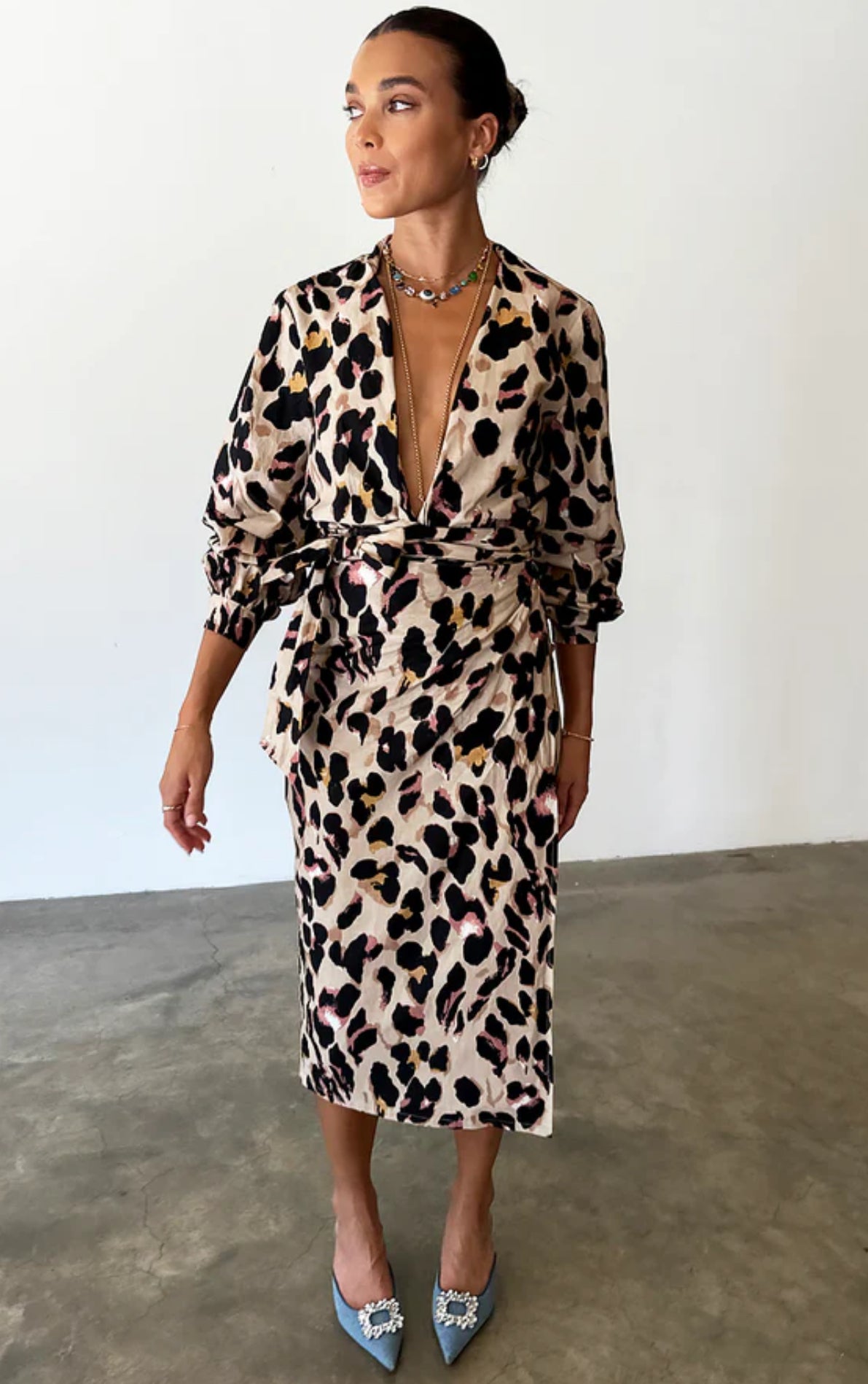 Leopard linen gabby shirt by Never Fully Dressed