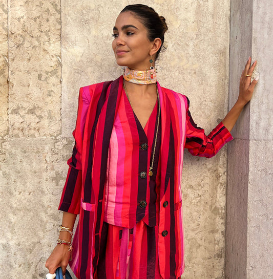 Pink stripe Monaco blazer by NFD