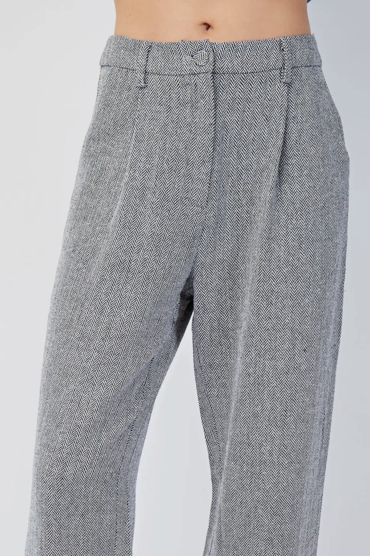 The herringbone trousers