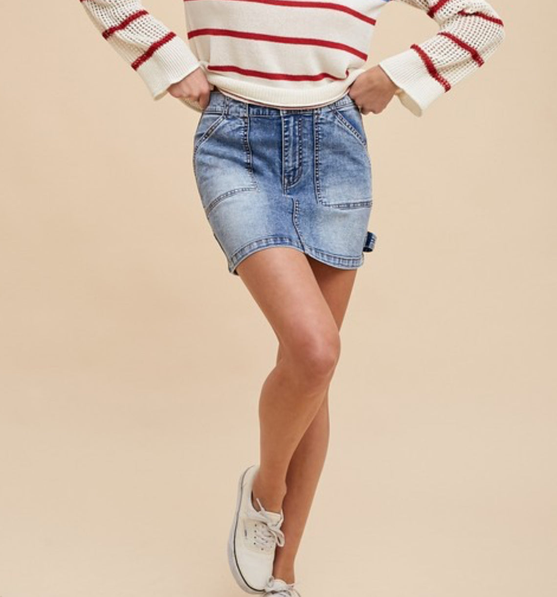 Mari Denim mini skirt