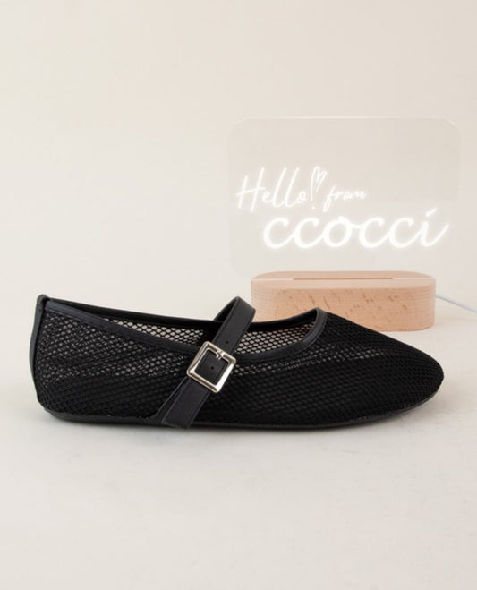 Paperdoll mesh ballet flats