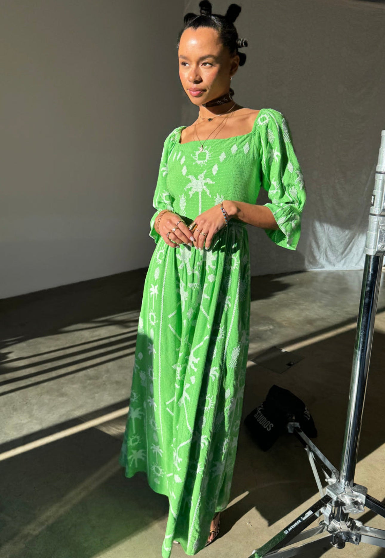 Green palms belle dress by NFD