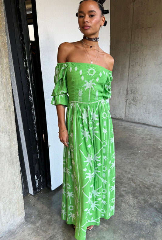 Green palms belle dress by NFD