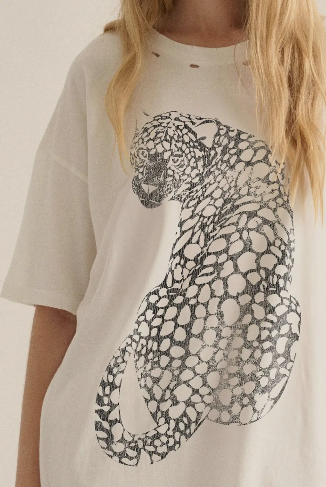 Cheetah Mineral wash vintage tee(more colors)
