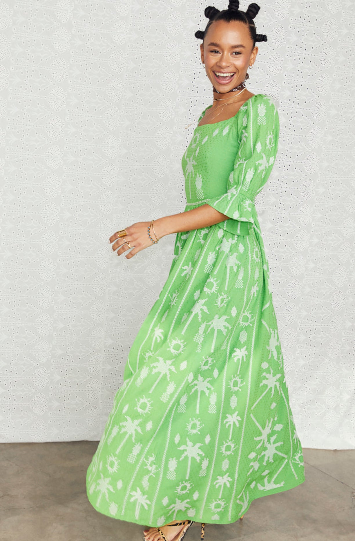 Green palms belle dress by NFD