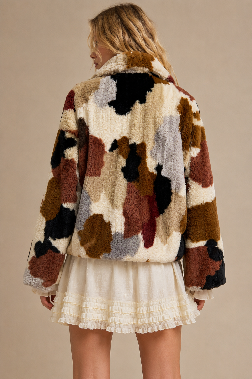 Retro mosaic coat