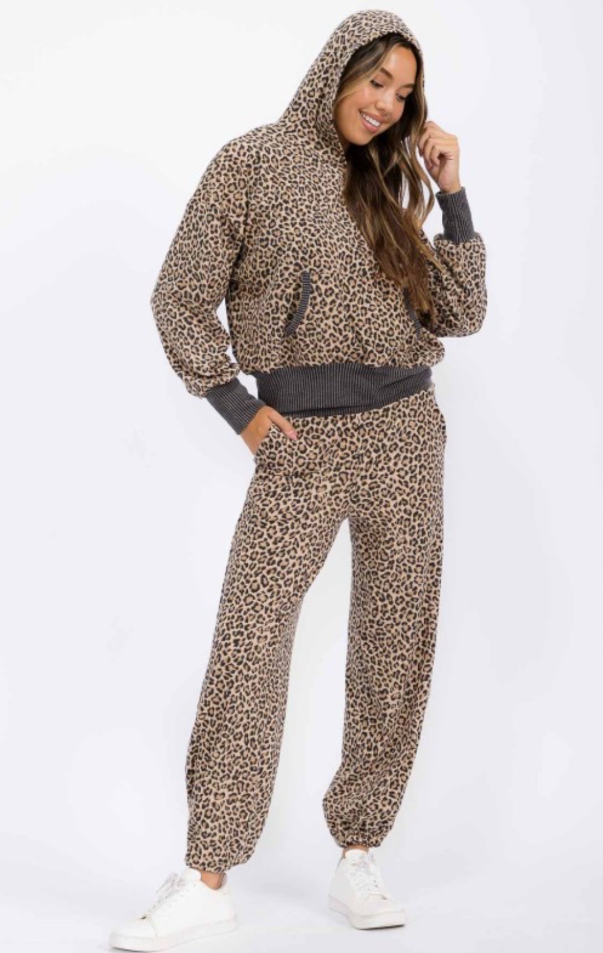 PaperDoll Essentials leopard jogging suit