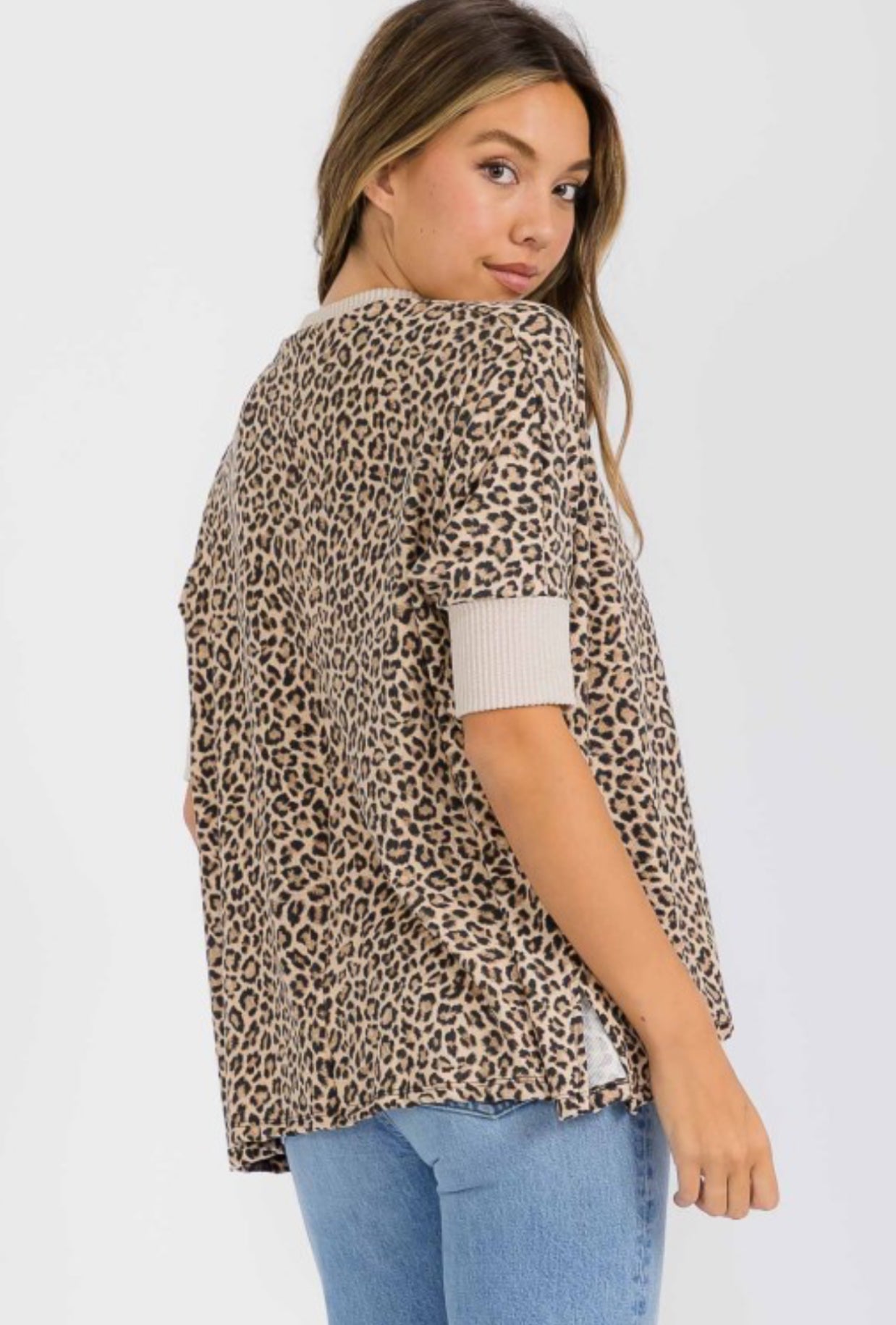 PaperDoll leopard boxy tee