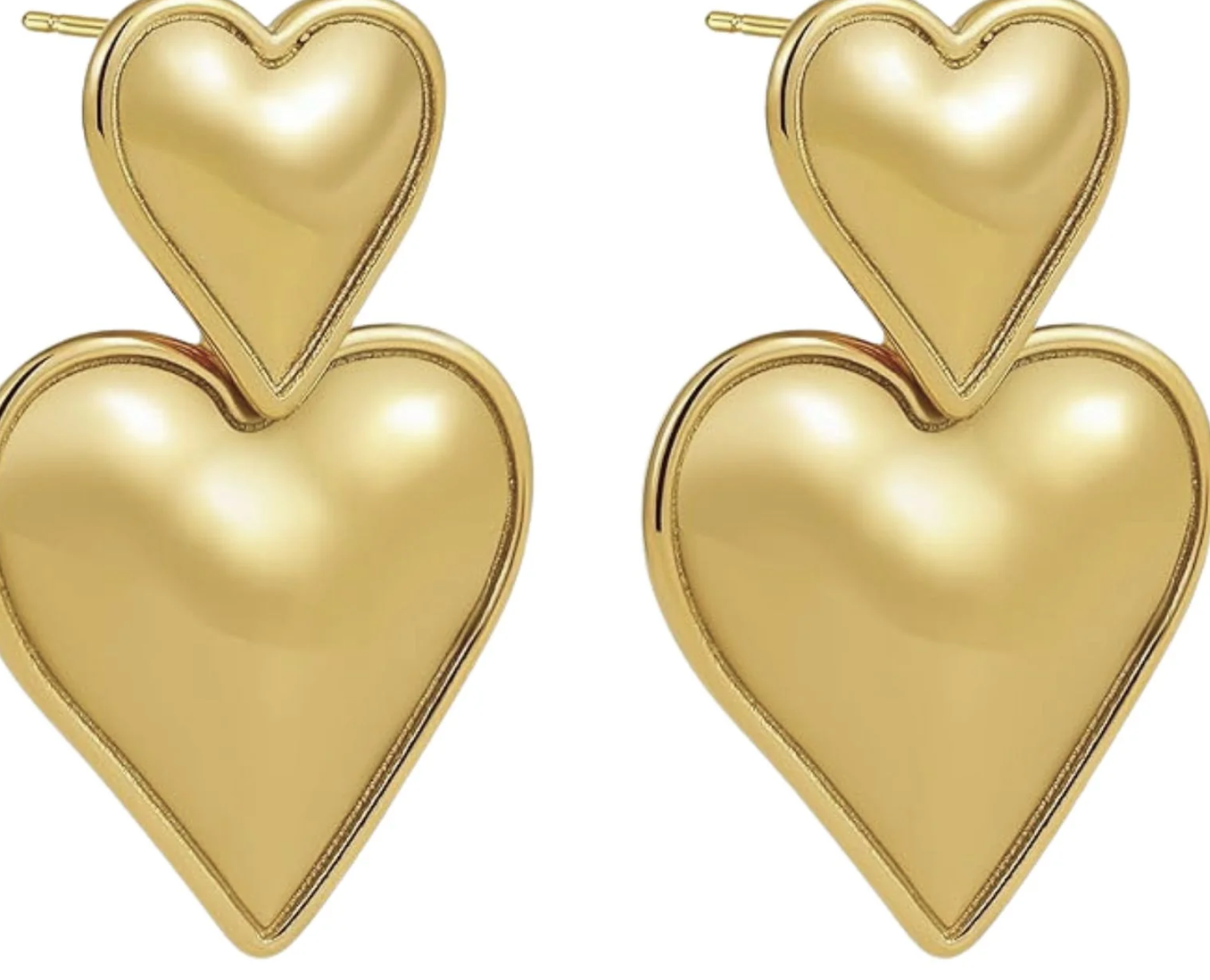 Heart Double Drop Earring