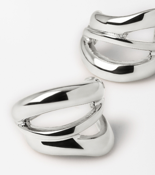 Ophelia Double  Hoop- Silver or gold