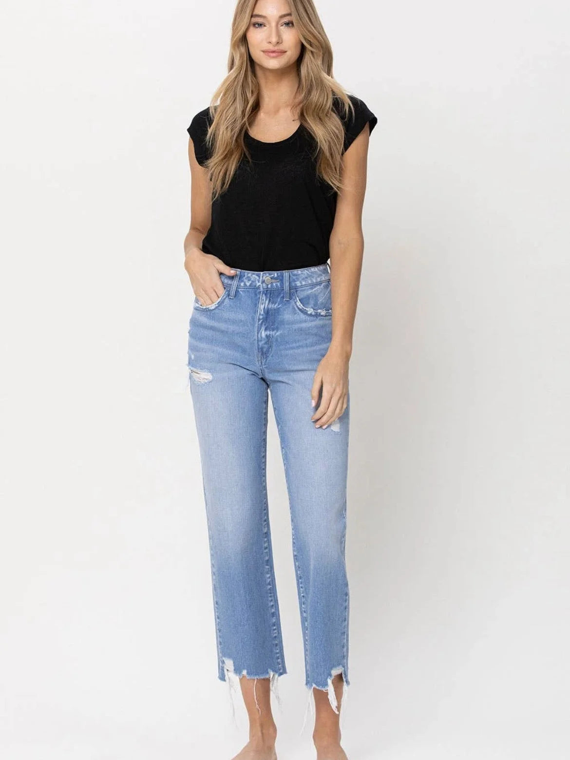 Angie high rise Vintage crop Jean