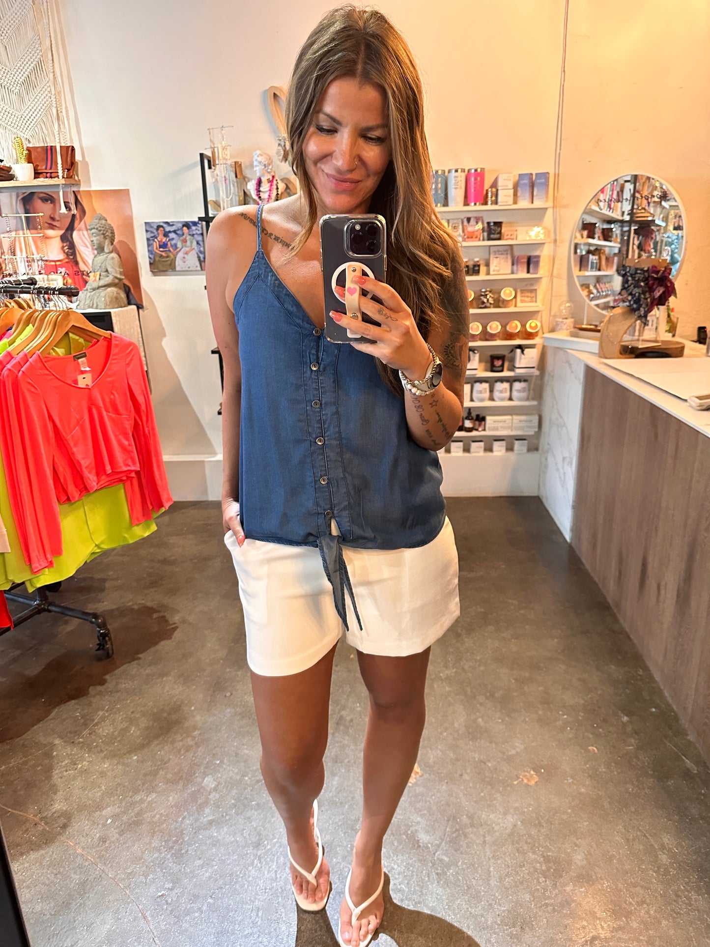 Chambray Cami Top -