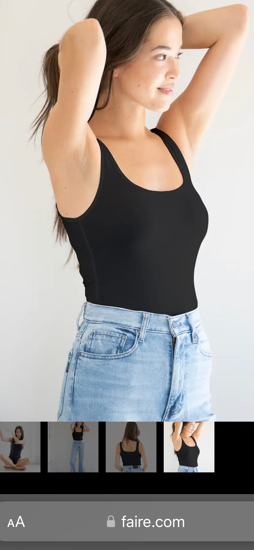 Hannah square neck bodysuit
