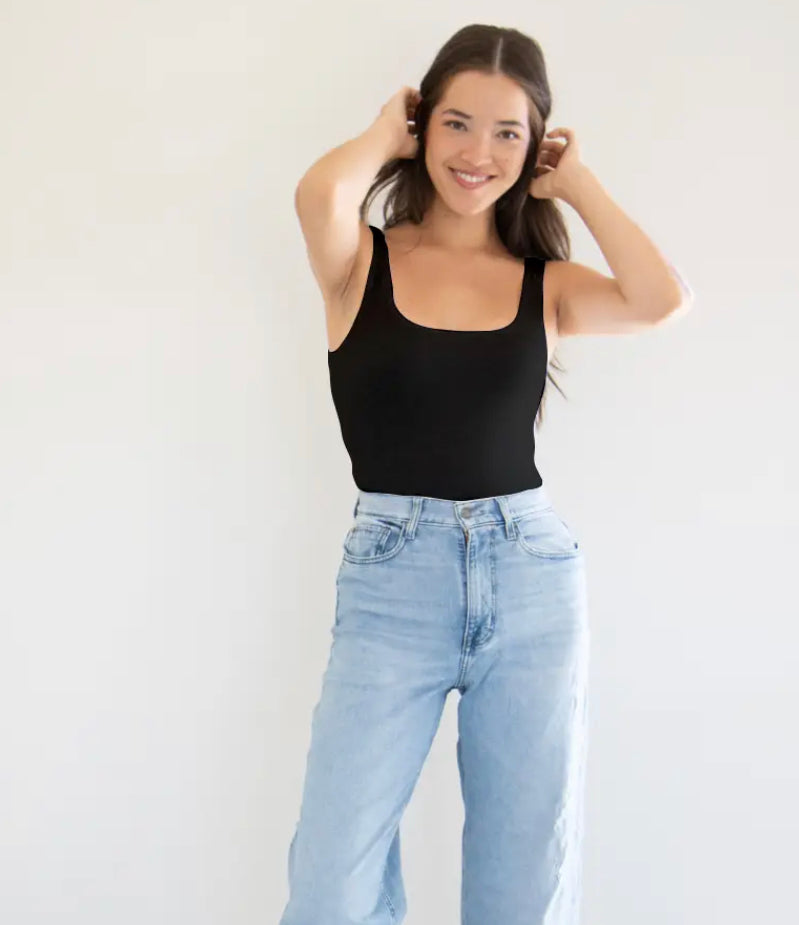 Hannah square neck bodysuit