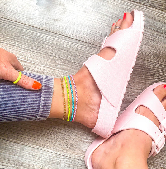 Mood boosting colourful anklet