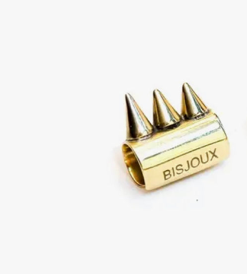 Spiked brass ear cuff
