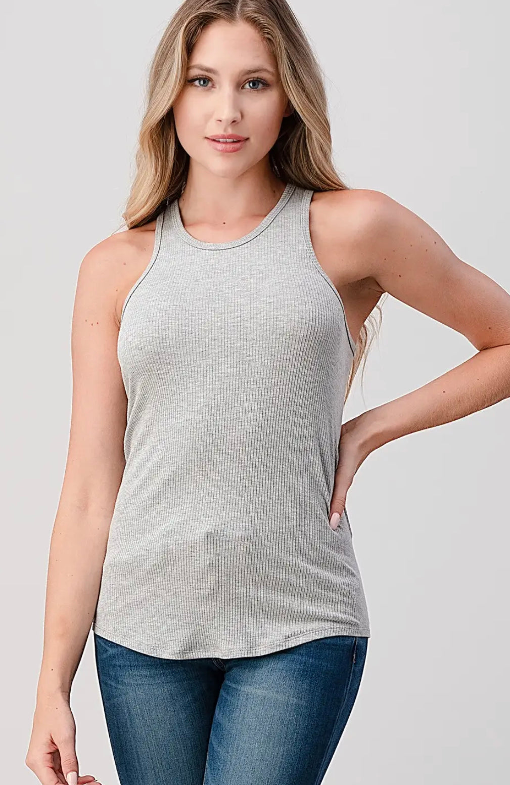 Essentials ribbed racerback tank