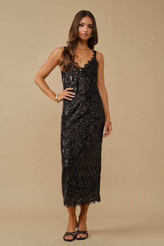 Gilded affair midi dress(more colors)