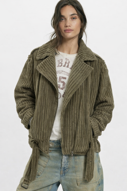 The SoHo Moto corduroy moto jacket(more colors)