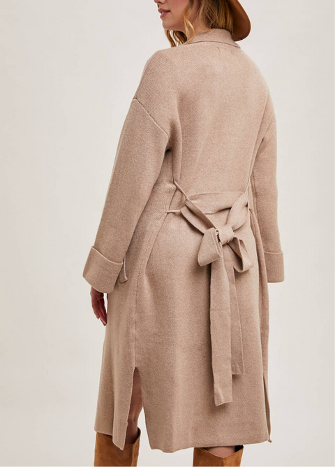 EFFORTLESS KNITTED TRENCH COAT