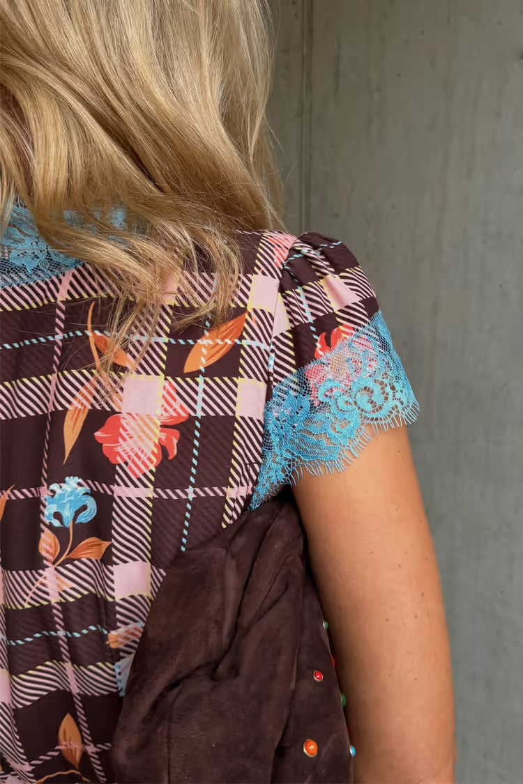 Check floral dress by NFD