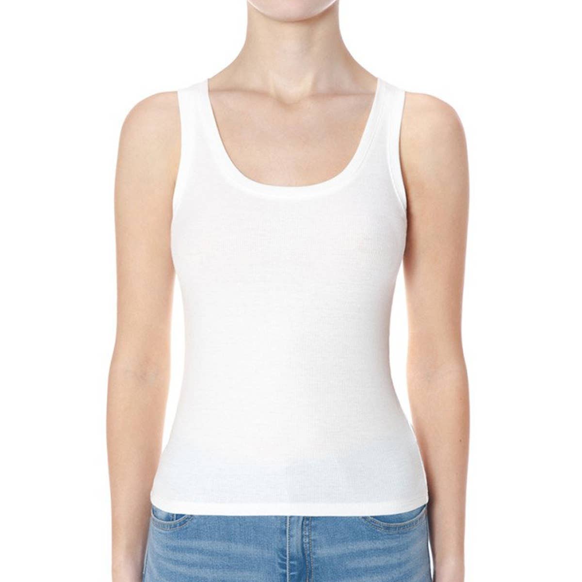 SCOOP NECK BASICS TANK TOP