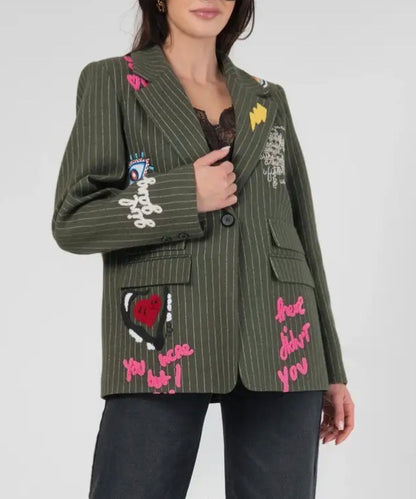 Good vibes Graffiti blazer -preorder